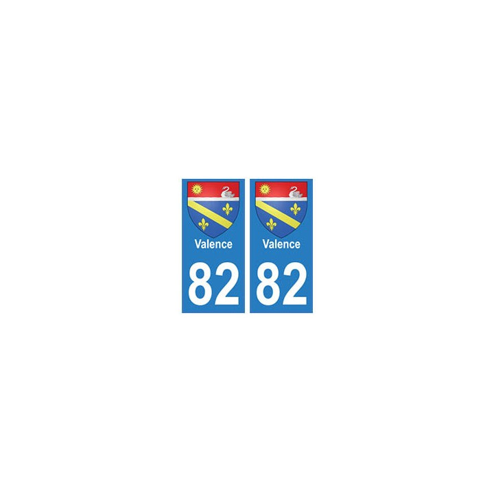 82 Valence blason autocollant plaque stickers ville
