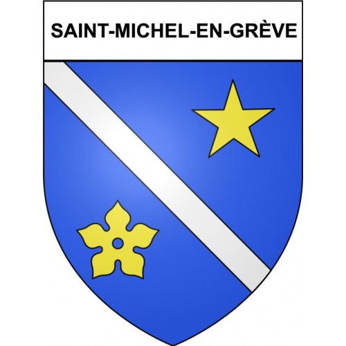 Saint-Michel-en-Grève 22 ville Stickers blason autocollant adhésif
