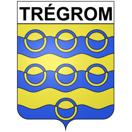 Trégrom 22 ville Stickers blason autocollant adhésif