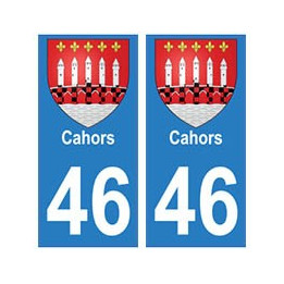 46 Cahors blason autocollant plaque stickers ville