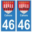 46 Cahors blason autocollant plaque stickers ville