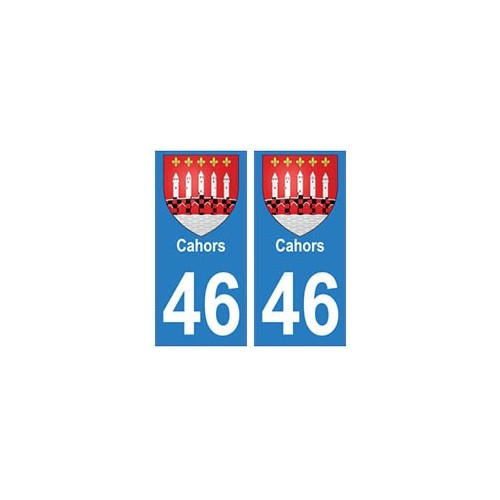 46 Cahors blason autocollant plaque stickers ville