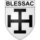 Blessac 23 ville Stickers blason autocollant adhésif