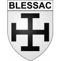 Blessac 23 ville Stickers blason autocollant adhésif