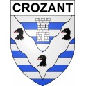 Crozant 23 ville Stickers blason autocollant adhésif