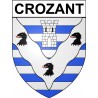 Crozant 23 ville Stickers blason autocollant adhésif