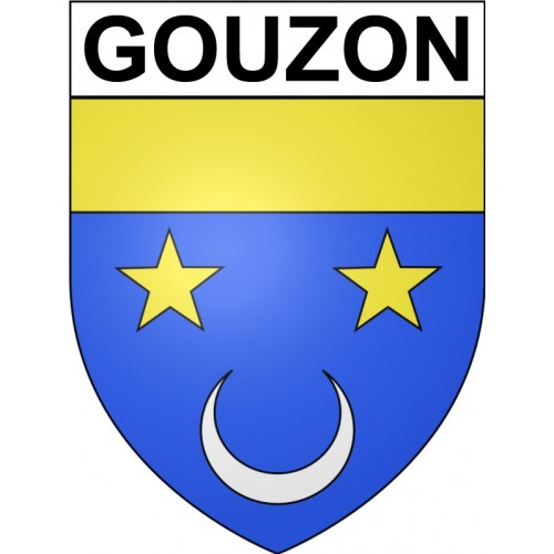 Gouzon 23 ville Stickers blason autocollant adhésif