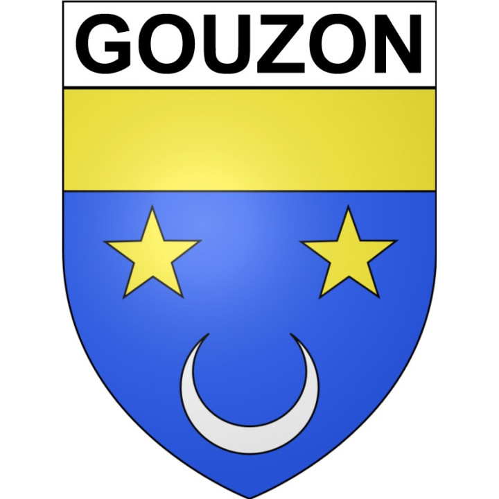 Gouzon 23 ville Stickers blason autocollant adhésif