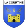 La Courtine 23 ville Stickers blason autocollant adhésif