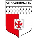 Stickers coat of arms Vildé-Guingalan adhesive sticker