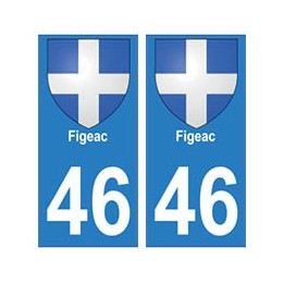46 Figeacblason autocollant plaque stickers ville