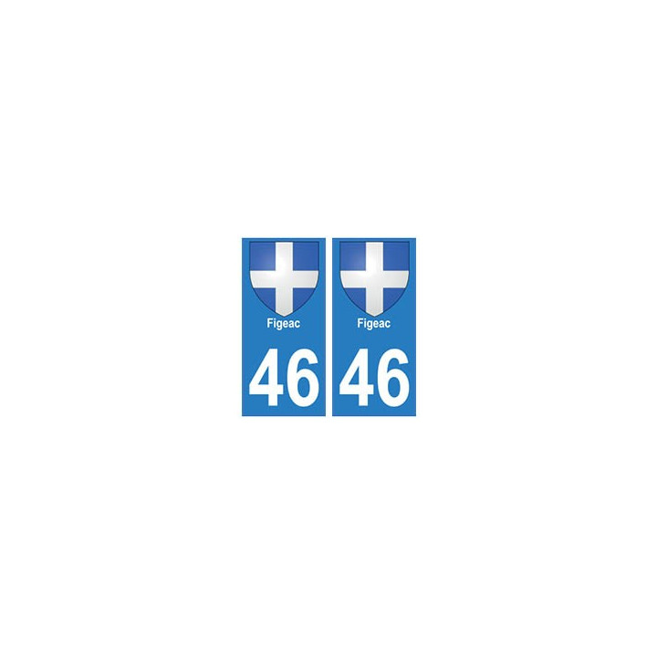 46 Figeacblason autocollant plaque stickers ville