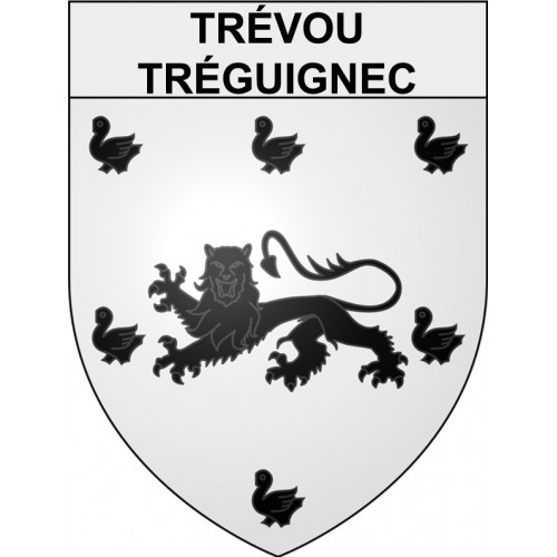 Pegatinas escudo de armas de Trévou-Tréguignec adhesivo de la etiqueta engomada