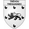 Pegatinas escudo de armas de Trévou-Tréguignec adhesivo de la etiqueta engomada