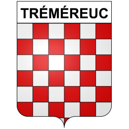 Pegatinas escudo de armas de Tréméreuc adhesivo de la etiqueta engomada