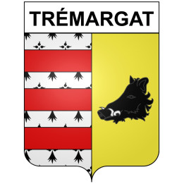 Pegatinas escudo de armas de Trémargat adhesivo de la etiqueta engomada