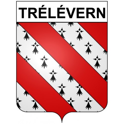 Pegatinas escudo de armas de Trélévern adhesivo de la etiqueta engomada