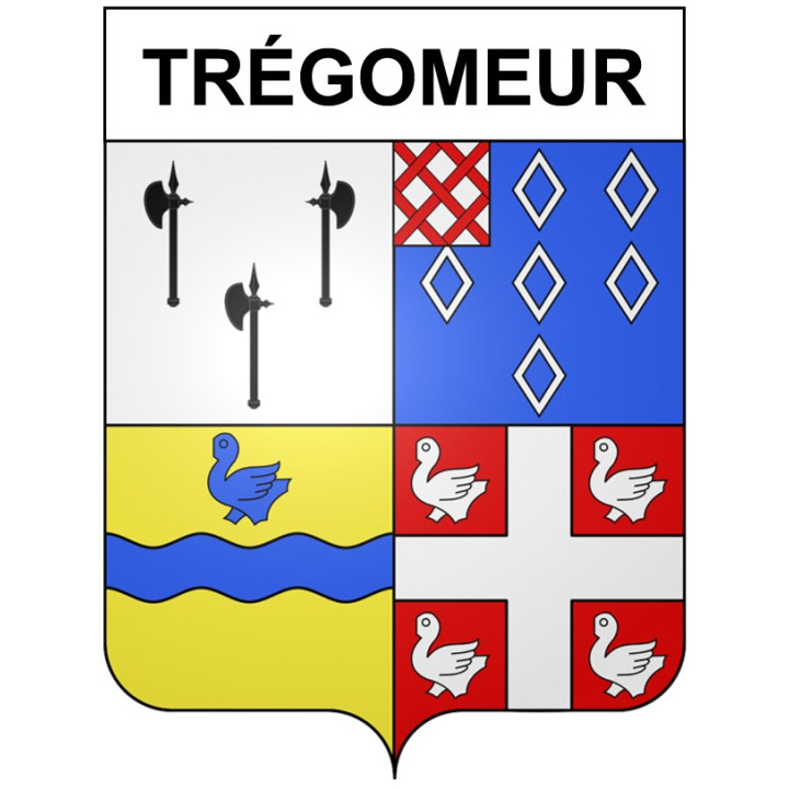 Trégomeur Sticker wappen, gelsenkirchen, augsburg, klebender aufkleber