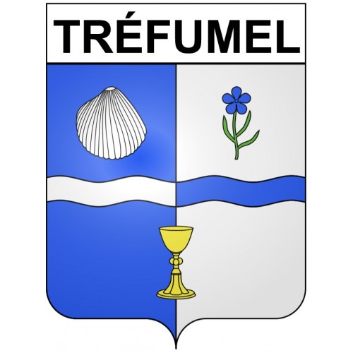 Pegatinas escudo de armas de Tréfumel adhesivo de la etiqueta engomada