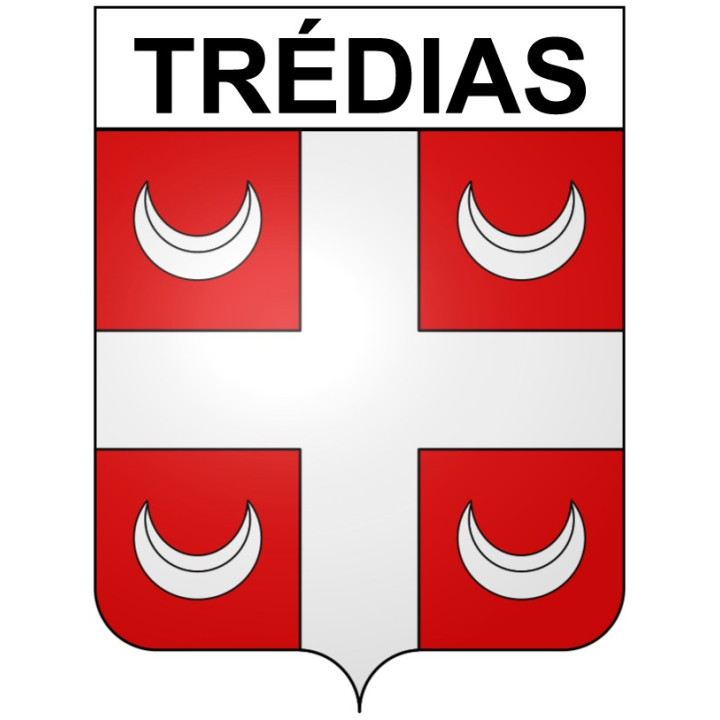 Pegatinas escudo de armas de Trédias adhesivo de la etiqueta engomada