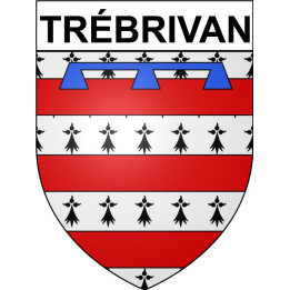 Pegatinas escudo de armas de Trébrivan adhesivo de la etiqueta engomada