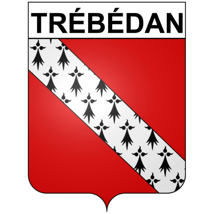 Pegatinas escudo de armas de Trébédan adhesivo de la etiqueta engomada