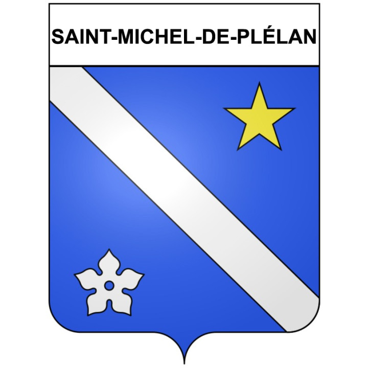 Stickers coat of arms Saint-Michel-de-Plélan adhesive sticker