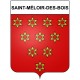 Pegatinas escudo de armas de Saint-Méloir-des-Bois adhesivo de la etiqueta engomada