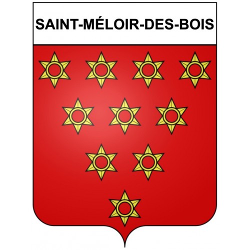 Saint-Méloir-des-Bois 22 ville Stickers blason autocollant adhésif