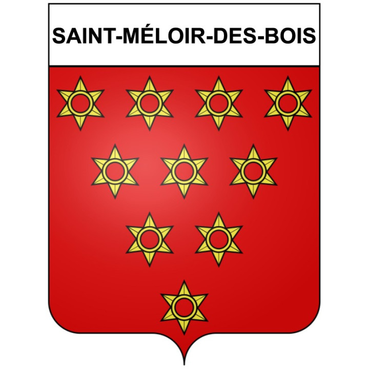 Stickers coat of arms Saint-Méloir-des-Bois adhesive sticker