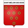 Pegatinas escudo de armas de Saint-Méloir-des-Bois adhesivo de la etiqueta engomada