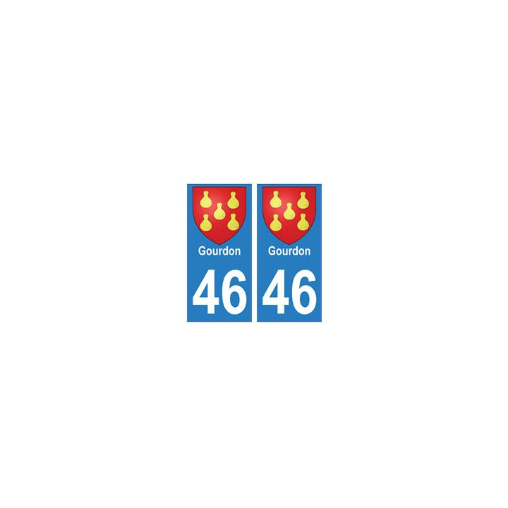 46 Gourdon blason autocollant plaque stickers ville