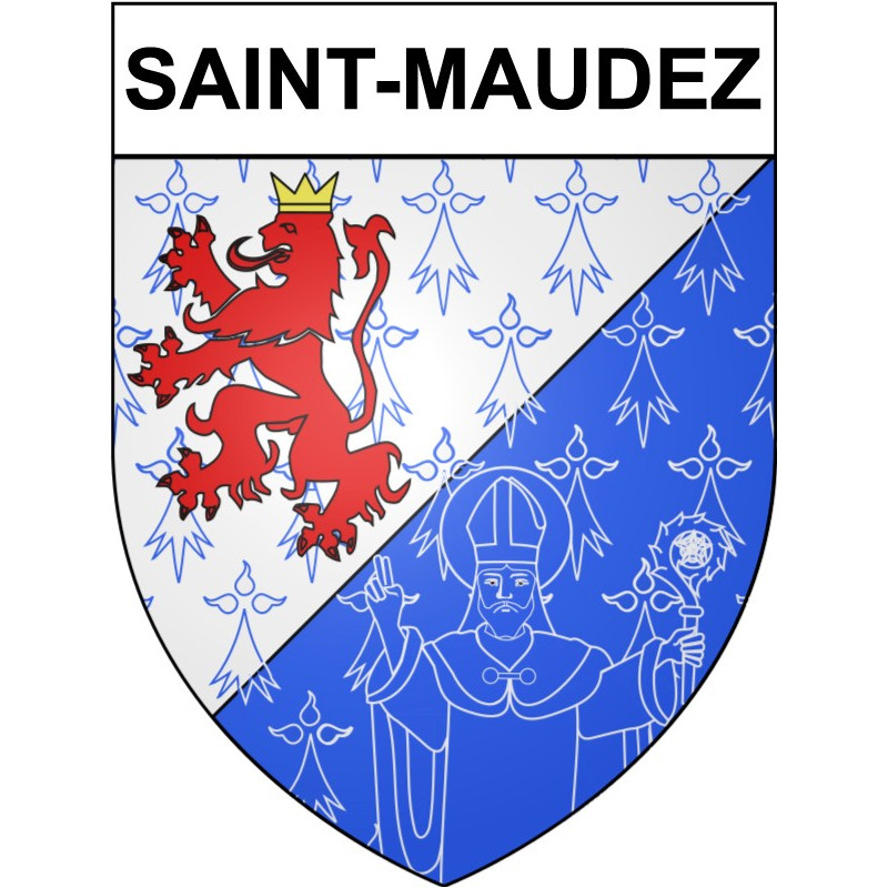 Saint-Maudez Sticker wappen, gelsenkirchen, augsburg, klebender aufkleber