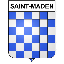 Pegatinas escudo de armas de Saint-Maden adhesivo de la etiqueta engomada