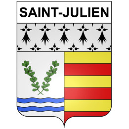 Pegatinas escudo de armas de Saint-Julien adhesivo de la etiqueta engomada