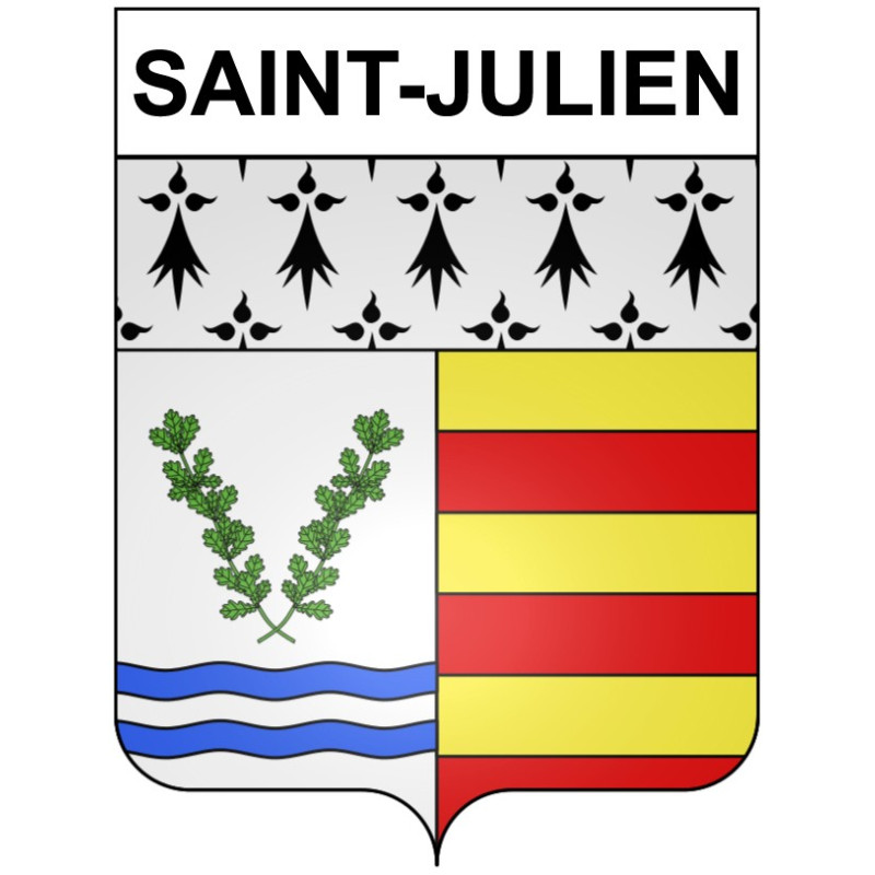 Stickers coat of arms Saint-Julien adhesive sticker