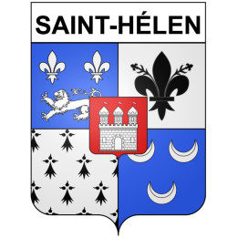 Pegatinas escudo de armas de Saint-Hélen adhesivo de la etiqueta engomada