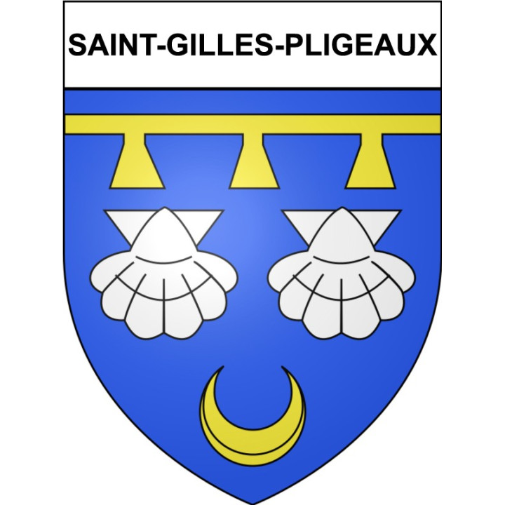 Stickers coat of arms Saint-Gilles-Pligeaux adhesive sticker