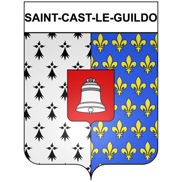 Pegatinas escudo de armas de Saint-Cast-le-Guildo adhesivo de la etiqueta engomada
