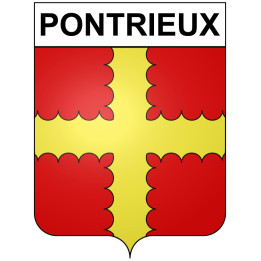 Pegatinas escudo de armas de Pontrieux adhesivo de la etiqueta engomada