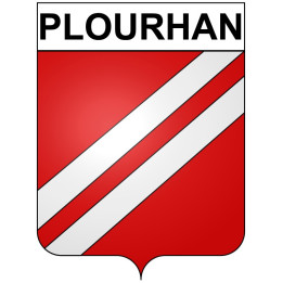 Pegatinas escudo de armas de Plourhan adhesivo de la etiqueta engomada