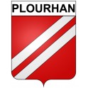 Pegatinas escudo de armas de Plourhan adhesivo de la etiqueta engomada