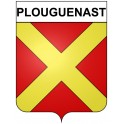 Pegatinas escudo de armas de Plouguenast adhesivo de la etiqueta engomada