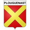 Pegatinas escudo de armas de Plouguenast adhesivo de la etiqueta engomada