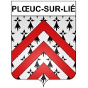 Pegatinas escudo de armas de Plœuc-sur-Lié adhesivo de la etiqueta engomada