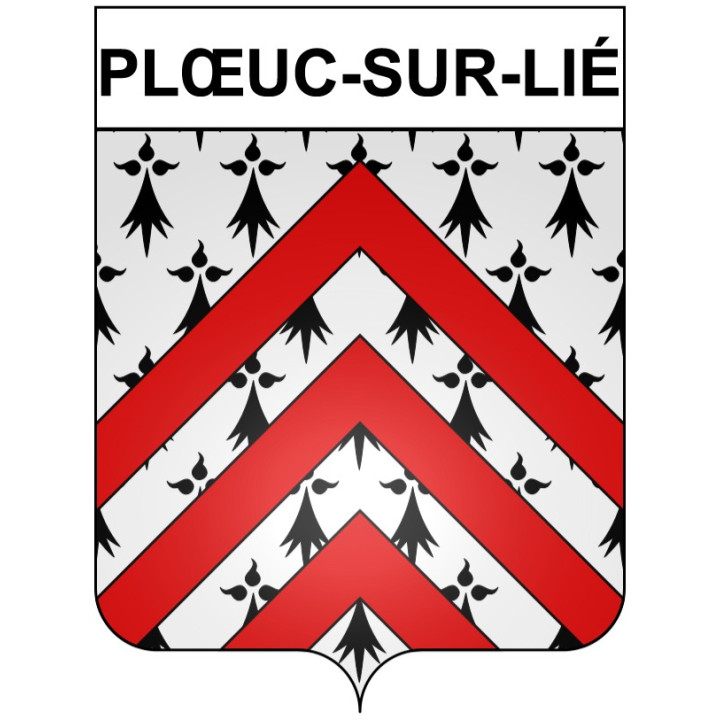 Plœuc-sur-Lié Sticker wappen, gelsenkirchen, augsburg, klebender aufkleber