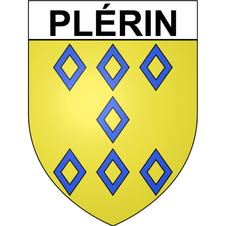 Pegatinas escudo de armas de Plérin adhesivo de la etiqueta engomada
