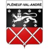 Pegatinas escudo de armas de Pléneuf-Val-André adhesivo de la etiqueta engomada