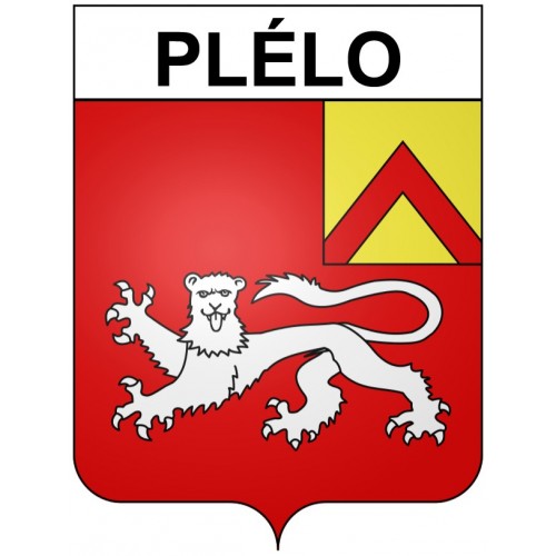 Pegatinas escudo de armas de Plélo adhesivo de la etiqueta engomada