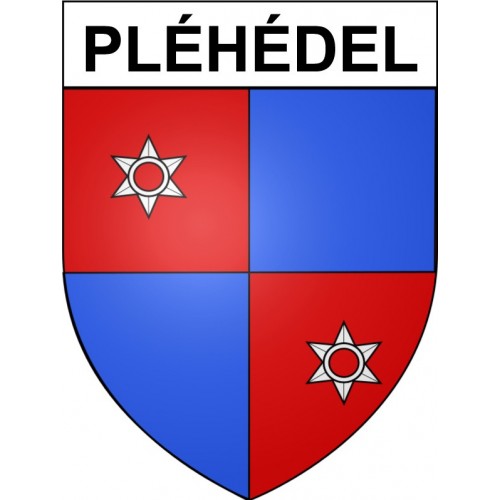 Pegatinas escudo de armas de Pléhédel adhesivo de la etiqueta engomada
